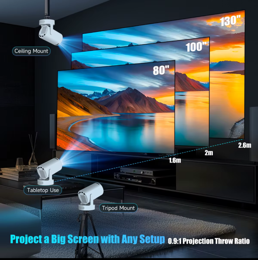 Portable 4K Android Mini Projector
